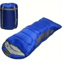 Ultra-Comfortable Outdoor Camping Envelope Sleeping Bag with Shell & Insulated Down/Synthetic Fill - All-Season Lightweight Design, Ergonomic Fit, Blue Colorblock 
