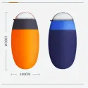 All-Season Cold-Resistant Egg-Shaped Sleeping Bag for Adults - Lightweight Envelope Design with Synthetic Insulation, Navy Blue & Sky Blue Outdoor Camping Gear, Sleeping Bag for Camping, Adventure Equipment, Unique Egg Shape, Easycarry Bag