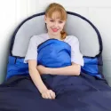 All-Season Cold-Resistant Egg-Shaped Sleeping Bag for Adults - Lightweight Envelope Design with Synthetic Insulation, Navy Blue & Sky Blue Outdoor Camping Gear, Sleeping Bag for Camping, Adventure Equipment, Unique Egg Shape, Easycarry Bag
