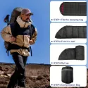0-Degree Cold Weather Sleeping Bag for Adults - 4-Season Big & Tall Outdoor Sleeping Bag with Red & Black Checkered Design, Synthetic Insulation & Compression Sack for Camping