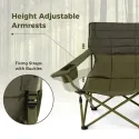 Oversized Camping Chair Folding Loveseat Camping Couch W/ Cup Holders & Padding Only for Outdoor