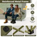 Oversized Camping Chair Folding Loveseat Camping Couch W/ Cup Holders & Padding Only for Outdoor