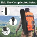 2 pc Pack Lightweight Leisure Camping Chairs, 250LBS Capacity Foldable Portable Chairs With Carry Bag, Compact Design For Camping