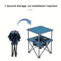 Folding Camping Table, Beach Tables for Sand Foldable, Camp Table, Comes with 4 Cup Holders And Storage Bags, Quick Unfolding And Folding, Suitable for Camping