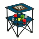 Folding Camping Table, Beach Tables for Sand Foldable, Camp Table, Comes with 4 Cup Holders And Storage Bags, Quick Unfolding And Folding, Suitable for Camping