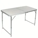 Foldable Camping Table 4ft Aluminum Camping Table Portable Picnic Table Lightweight Folding Card Table with Handle for Indoor Outdoor Patio Backyard Parties Work