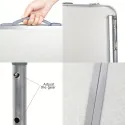 Foldable Camping Table 4ft Aluminum Camping Table Portable Picnic Table Lightweight Folding Card Table with Handle for Indoor Outdoor Patio Backyard Parties Work