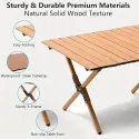 1pc Lightweight Portable Foldable Camping Table with Storage Bags - Durable Rollable Design for Outdoor, Beach, Picnic, Backyard, BBQ & Parties