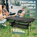 1pc Camping Table That Fold Up Lightweight, Aluminum Folding Table Roll Up Table with Easy Carrying Bag for Indoor, Outdoor, Camping, Backyard, BBQ, Party, Patio, Beach, Picnic