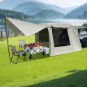 Car Tail Camping Tent For 4-6 People, Portable Outdoor Camping Auto Tent with Zipper, Car Rear Awning Outdoor Tent with 3* Storage Bags