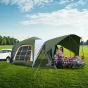MOPHOTO SUV Tents For Camping 6-8 People, 10x10ft SUV Tent Attachment For Camping With Screen Room & Awning, Pop Up Tailgate Tent, 210D Oxford PU 4 Season Car Tents - ArmyGreen