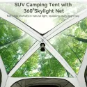 MOPHOTO SUV Tents For Camping 6-8 People, 10x10ft SUV Tent Attachment For Camping With Screen Room & Awning, Pop Up Tailgate Tent, 210D Oxford PU 4 Season Car Tents - ArmyGreen