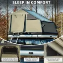 Inflatable Rooftop Camping Tent, OYEROL Multifunctional SUV Tent, Featuring an Extended Canopy, Two TPU Skylights