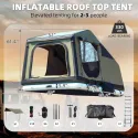 Inflatable Rooftop Camping Tent, OYEROL Multifunctional SUV Tent, Featuring an Extended Canopy, Two TPU Skylights