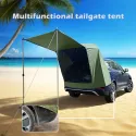 SUV Tail Tent with Mesh Netting, Support Poles, And Expandable Canopy. Suitable for Camping And Vehicle-mounted Picnics