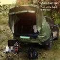 SUV Tail Tent with Mesh Netting, Support Poles, And Expandable Canopy. Suitable for Camping And Vehicle-mounted Picnics