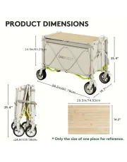 Aluminnum Collapsble Foldable Utility Cart with Waterproof Canopy for Camping And Outdoor Activities