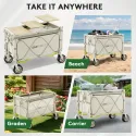 Aluminnum Collapsble Foldable Utility Cart with Waterproof Canopy for Camping And Outdoor Activities
