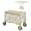 Aluminnum Collapsble Foldable Utility Cart with Waterproof Canopy for Camping And Outdoor Activities
