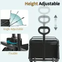 Folding Wagon Cart, Heavy Duty Utility Portable Foldable Outdoor Beach Garden Cart with 360°All Terrain Wheels, Side Pockets, Large Capacity Collapsible Wagon Equipment Carts for Sports, Camping