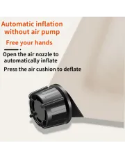 pc Dual-Purpose Inflatable Camping Air Mattress with Built-In Pillow - Moisture-Proof, Comfort Support for 2 People, Oxford Cloth & Pearl, Green - Perfect for Outdoor Picnics & Camping, Camping Bed