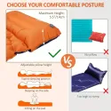 2-person Or 1-person Ultra Light Nylon TPU Self Inflating Camping Sleeping Mat, Lightweight Camping Air Cushion With Built-in Pump Camping Bed