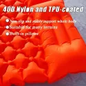 2-person Or 1-person Ultra Light Nylon TPU Self Inflating Camping Sleeping Mat, Lightweight Camping Air Cushion With Built-in Pump Camping Bed