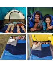 Adult Double Sleeping Bag with 2 Pillows, Size XL Bag for 2 People, Cold Warm Weather- 3 Seasons, Adults Sleeping Bag for Camping, Backpacking or Hiking