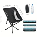2-Pack High Back Moon Chairs - Lightweight Folding Chairs with One-Touch Setup, 330 lbs Capacity, Aircraft Aluminum & 600D Oxford Fabric, Portable for Camping