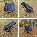 2-Pack High Back Moon Chairs - Lightweight Folding Chairs with One-Touch Setup, 330 lbs Capacity, Aircraft Aluminum & 600D Oxford Fabric, Portable for Camping