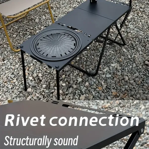 Portable Folding Camping Table - Camping Table Foldable, 300lb Weight Capacity & Compact Design for Outdoor Camping