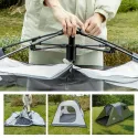 Pop-Up Camping Tent, Quick Setup, High Quality, Spacious Interior, Sturdy Frame, All-Season Family Camping, Hiking, Backpacking Shelter for 3-Person Groups - Green, Cat Tent for Outside