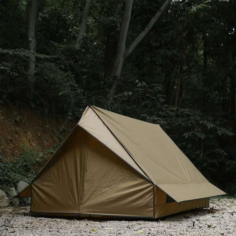 Cabin Style Insulated Tent, Portable Retro Cabin With Five Regular Chimney Pipes, An Adjustable Chimney Valve, And A Chimney Head, Four Season Camping Tent, Baker Style Shelter Tent