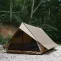 Cabin Style Insulated Tent, Portable Retro Cabin With Five Regular Chimney Pipes, An Adjustable Chimney Valve, And A Chimney Head, Four Season Camping Tent, Baker Style Shelter Tent