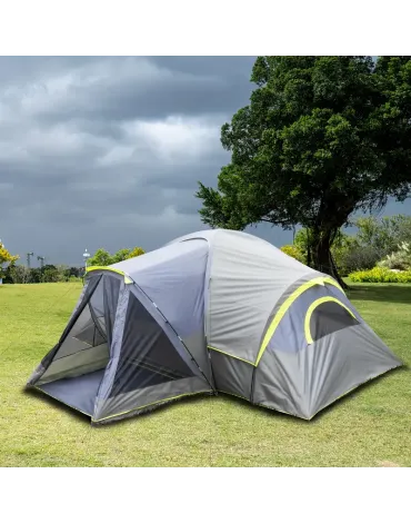 10 People Three Rooms Fiberglass Poles Camping Tents For Family Camping Outdoor Camping