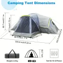 10 People Three Rooms Fiberglass Poles Camping Tents For Family Camping Outdoor Camping