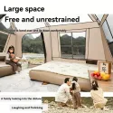 4-8 Person Family Camping Tent with Carry-On Luggage, Khaki Outdoor Adventure Tent for Hiking, Road Trips & Garden Gatherings - Lightweight Durable Design, Tents for Camping, Seasonal Versatility