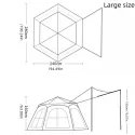 2-in-1 Portable Hexagon Tent & Canopy - UV Protection, Waterproof Oxford Fabric for Outdoor Camping and Picnics, Khaki
