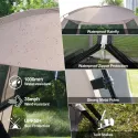 Multi-Person Outdoor Mesh Tent Canopy - All-Weather Foldable Sunshade Shelter with Mesh Walls for Ventilation, Spacious Design for Camping