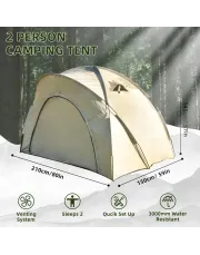 Ultralight Portable Double Camping Tent - 2-Person Oval Shelter with Storage Bag, Lightweight & Easy Setup for Hiking, Camping, Picnics - Durable Nylon/PVC Material,Outdoor Adventure Gear Ultralight Portable Double Camping Tent - 2-Person Oval Shelter with Storage Bag, Lightweight & Easy Setup for Hiking, Camping, Picnics - Durable Nylon/PVC Material,Outdoor Adventure Gear