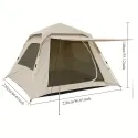 Quick Setup Camping Tent with Zipper Doors - Lightweight All-Season Portable Outdoor tent, Spacious Interior for Backpacking, Family Camping, Hiking - Easy Setup in Minutes