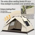 Portable Automatic Pop-Up Camping Tent- Black, Foldable,, Ideal for Outdoor Picnic, Hiking, Park Activities