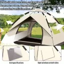 Portable Automatic Pop-Up Camping Tent- Black, Foldable,, Ideal for Outdoor Picnic, Hiking, Park Activities