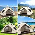 Portable Automatic Pop-Up Camping Tent- Black, Foldable,, Ideal for Outdoor Picnic, Hiking, Park Activities
