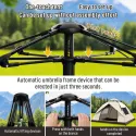 Portable Automatic Pop-Up Camping Tent- Black, Foldable,, Ideal for Outdoor Picnic, Hiking, Park Activities