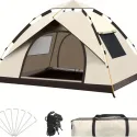 Portable Automatic Pop-Up Camping Tent- Black, Foldable,, Ideal for Outdoor Picnic, Hiking, Park Activities