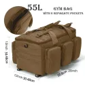 13.21gal Duffel Bag Gym Bag for Men Convertible Weekend Backpack for Sports Travel Camping Daily Use Backpack (Khaki), Mochila