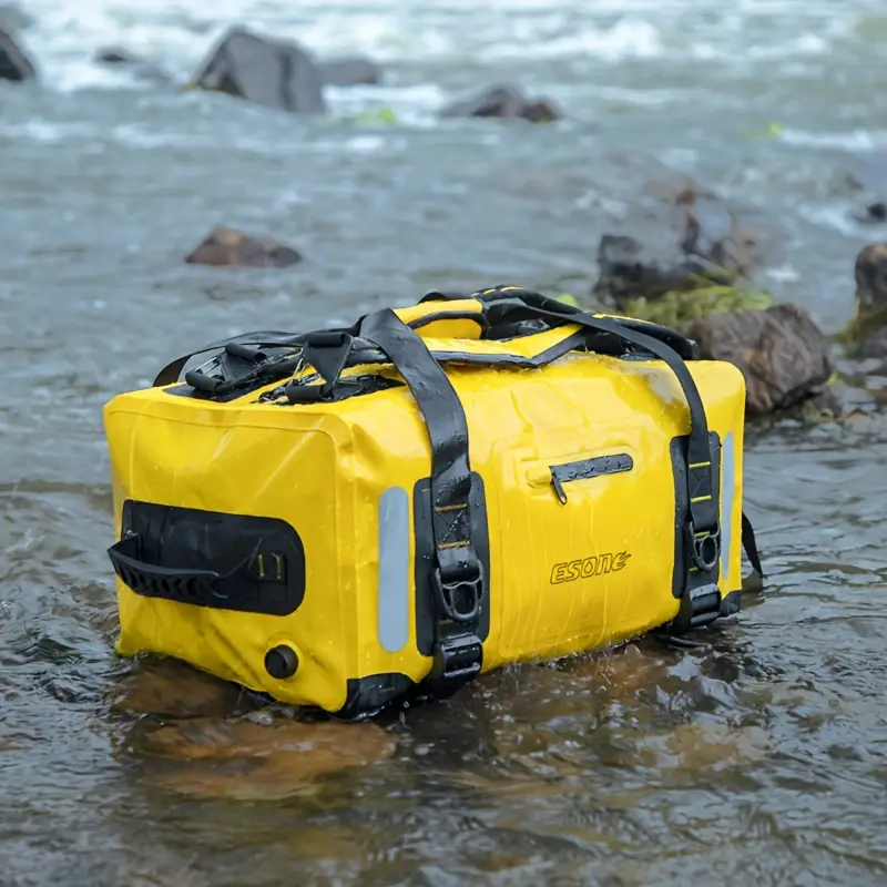 High Quality Dry Bag Backpack - Lockable Durable Sports Duffel for Kayaking, Camping, Paddle Board & Travel - Blue with Black Accents, Unisex Design for Men & Women, Water Sports Gear | Stylish Hydration Bag | Adjustable Shoulder Straps, IDRYBAG