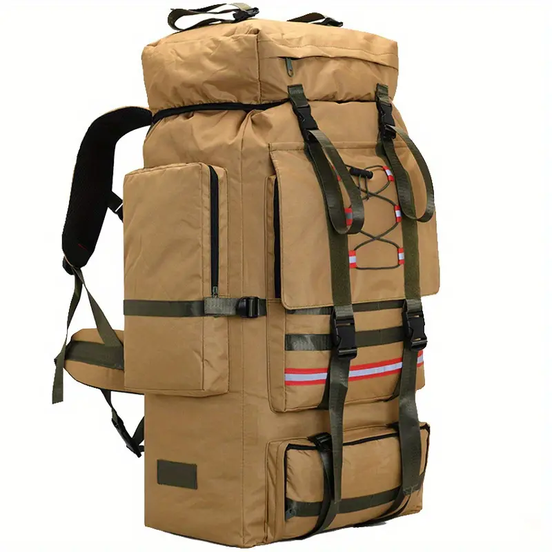 Extra Large Outdoor Camping Backpack, Expandable Oxford Cloth Mountaineering Backpack, Large Capacity Tactical Backpack, Suitable for Hiking, Mountaineering, Camping