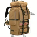 Extra Large Outdoor Camping Backpack, Expandable Oxford Cloth Mountaineering Backpack, Large Capacity Tactical Backpack, Suitable for Hiking, Mountaineering, Camping
